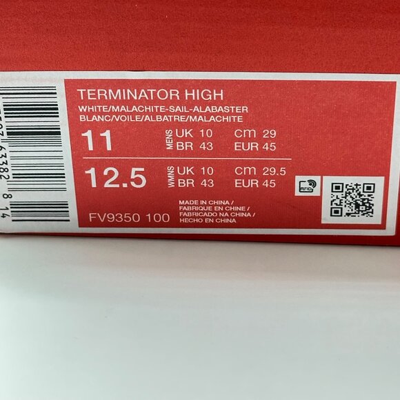 Men's Nike Terminator High Back9 White High-top shoes FV9350-100 Size 11 - Picture 12 of 12